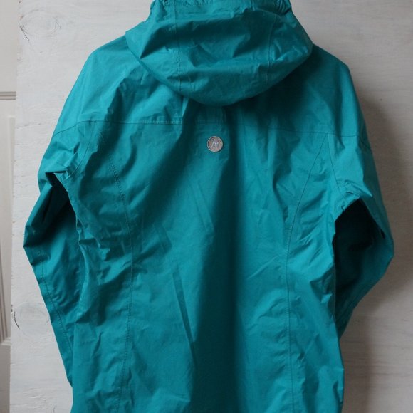 Marmot Precip Rain Jacket Green w Hood Sz M - Picture 7 of 10